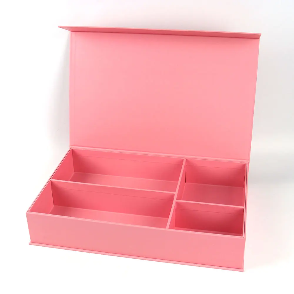 

Custom Logo Premium Luxury Pink Cardboard Paper Gift Wig Hair Extension Magnetic Packaging Box Magnetic Ribbon Wig Gift Boxes