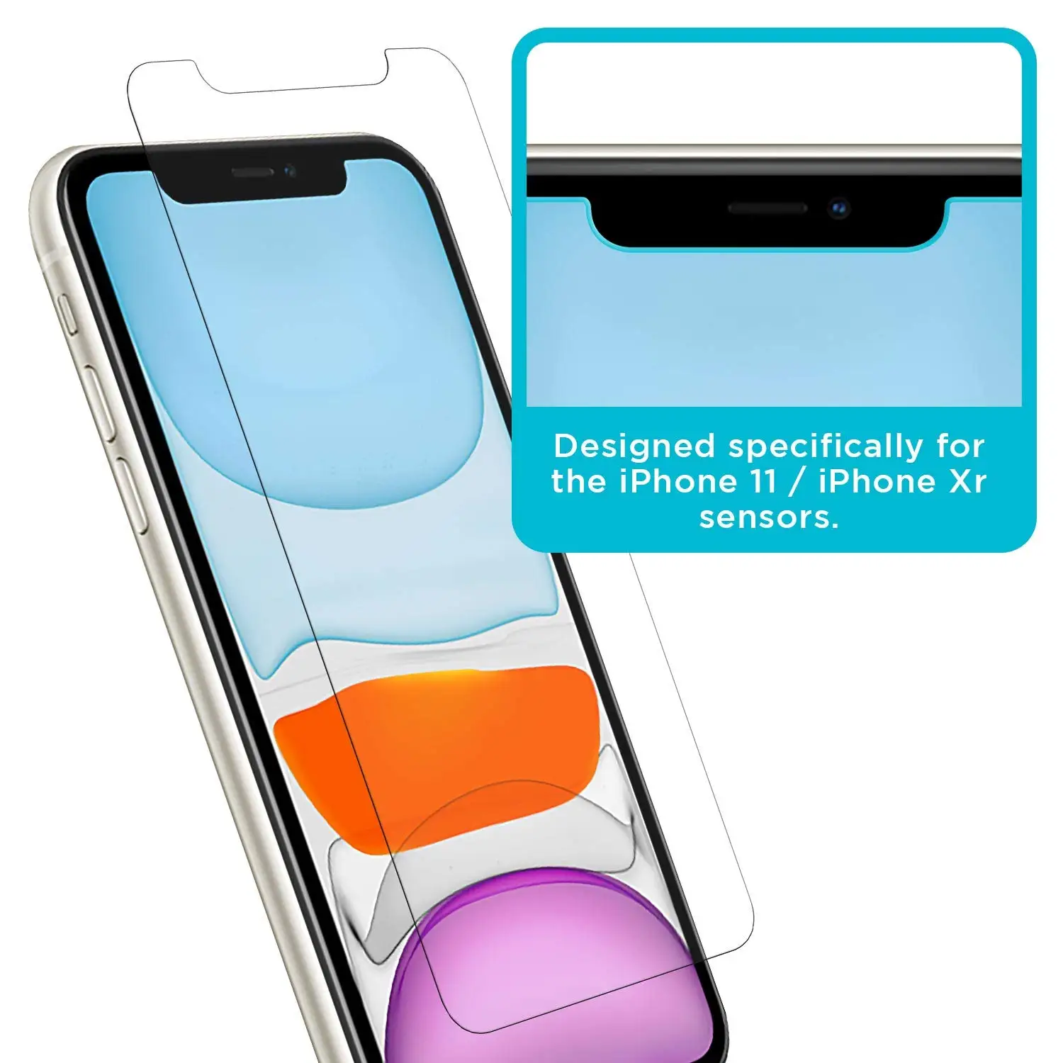 
3 Pack with install tool For iPhone 11 screen protector for iPhone11pro max tempered glass for iphone X Amazon hot sale 