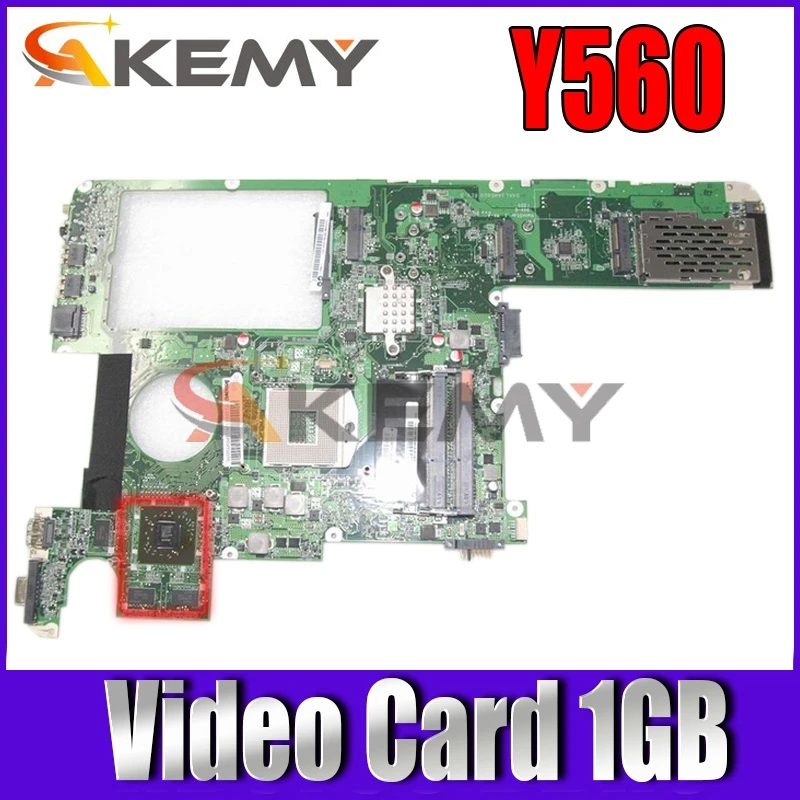 

Akemy 11S1101213 Laptop Motherboard For Y560 DAKL3AMB8E0 HM55 DDR3 HD5000 Video Card 1GB Main Board full works