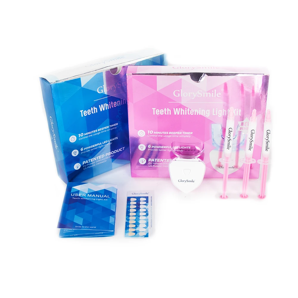 

GlorySmile Professional Laser Custom Teeth Whitening Kits With Advanced 6 LED Light Private Logo Home Whitening Kit