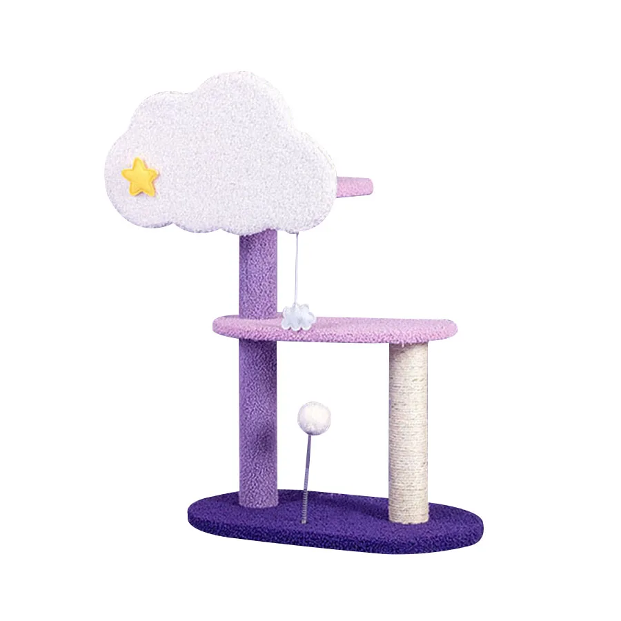 

Cat Tree Condo Furniture Kitten Activity Tower Pet Kitty Play House with Scratching Posts Perches Hammock Sisal Post