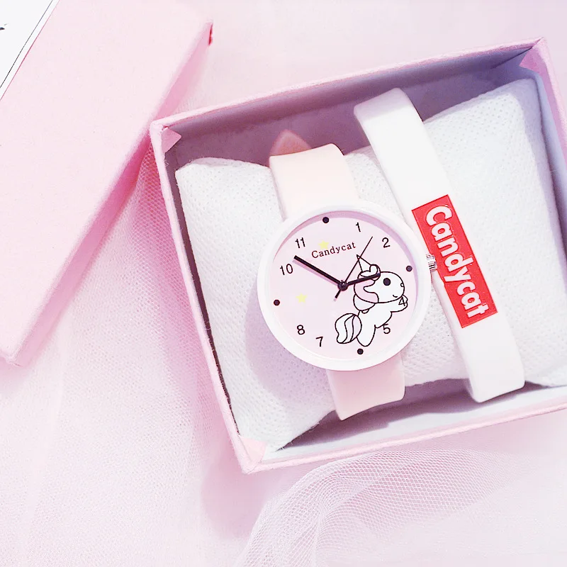 

Kegllect New Design Simple Fashion cartoon unicorn Lovely women watch Decorative Ladies Watch
