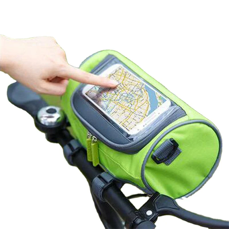 

Multifunctional Riding Mountain Road Bike Touch Screen Bag Frame Tube Handlebar Bag Riding Storage Bag
