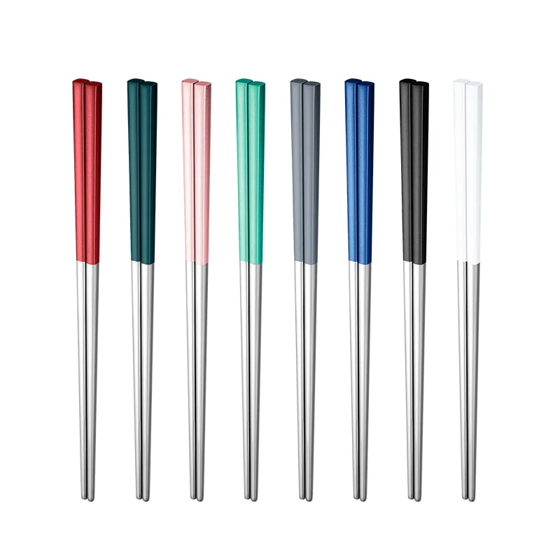 

Food Grade Color Handle Stainless Steel Chopstick,Reusable Chinese Chopstick Pair, Silver/gold/rose gold/rainbow/black/blue