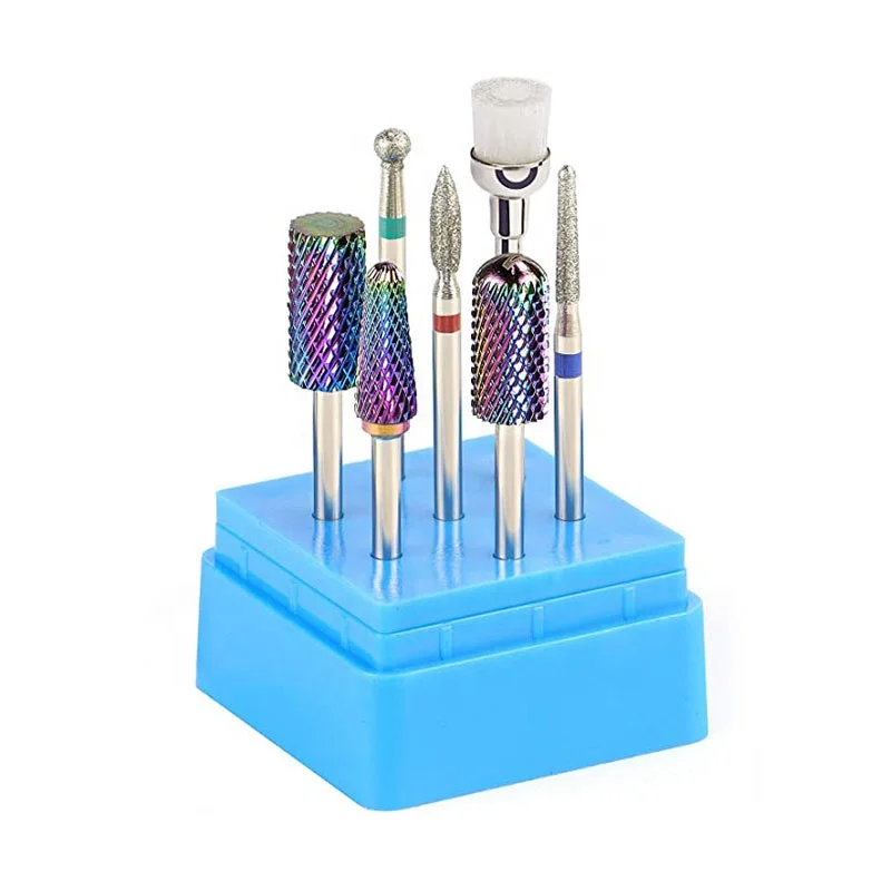 

2022 hot Tungsten Carbide Diamond Ceramic Nail Drill Bits Set portable and professional nail drill bits for Removing Gel Nail