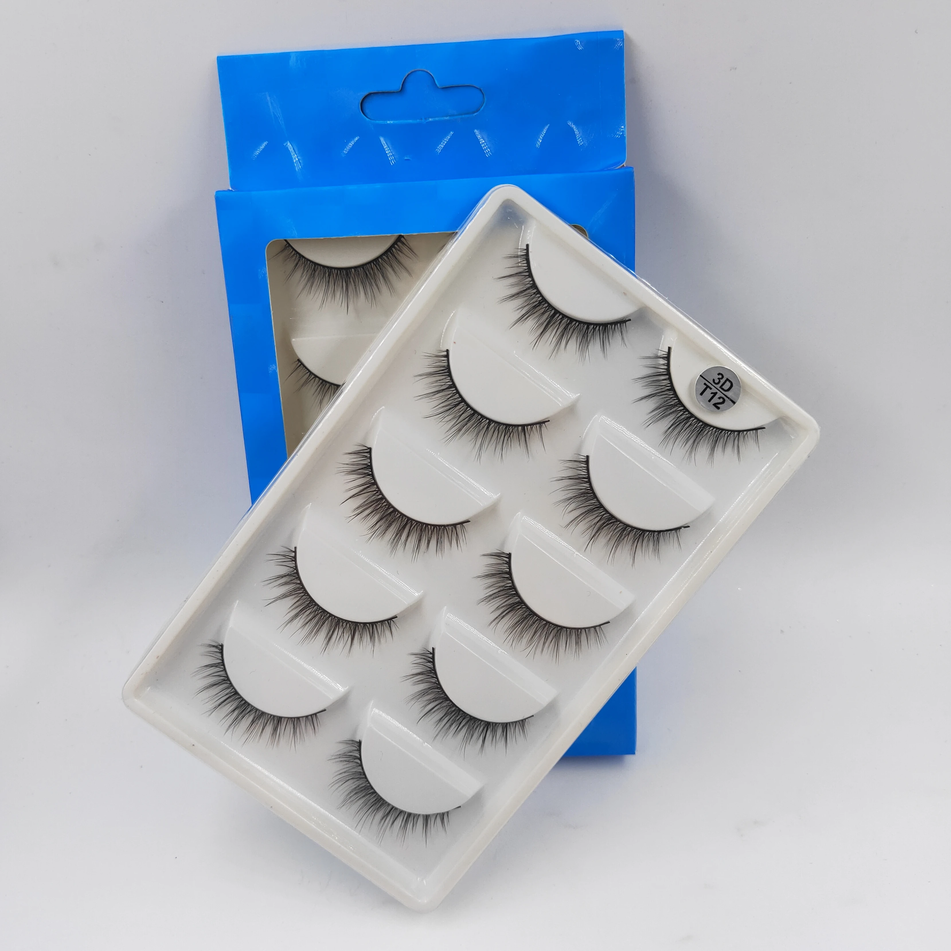 

private label 3d fake eyelash 3 5 7 pair long thick natural premade false18mm 25mm full strip eyelashes mink 3d fluffy