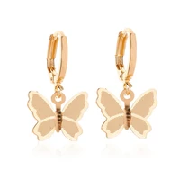 

2019 Cute Butterfly Earrings For Women Insect Earring Jewelry For Girls Colorful Metal Earrings Jewelry Gifts