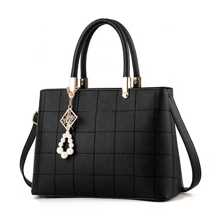 

Pure Color Large Capacity Pearl Pendant Trendy Ladies Bags Women Handbags Luxury Leather Handbags, Customizable