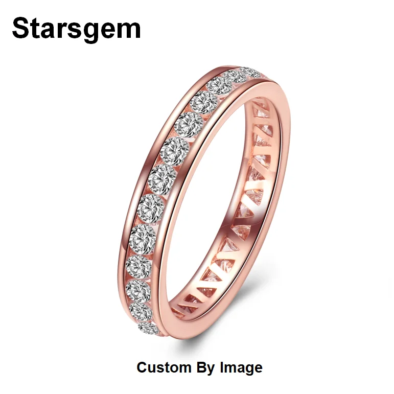 

Starsgem Wholesale Jewelry 14k True Solid Gold Lab Real Diamond Band Ring
