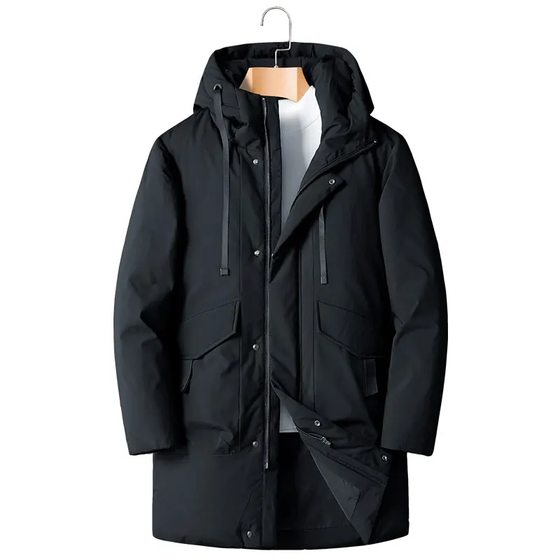 

Wholesale Men's Winter New fashion Amazon hot sell Winter Warm Long Quilted Down Jackets Windproof Men's Coats