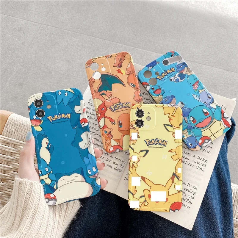 

Case for Apple for iPhone 12 mini 11Pro 8 X Xs se2 Anime Pokemon Snorlax Charizard Squirtle Cover Free Shipping