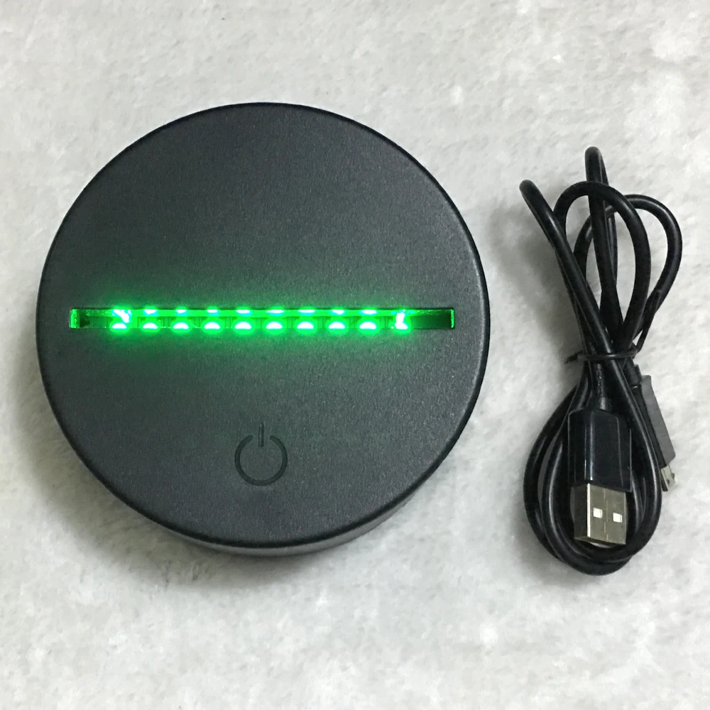 
Wholesale switch 7colors custom 3d night lamp base battery operated USB rechargeable display acrylic led light base 