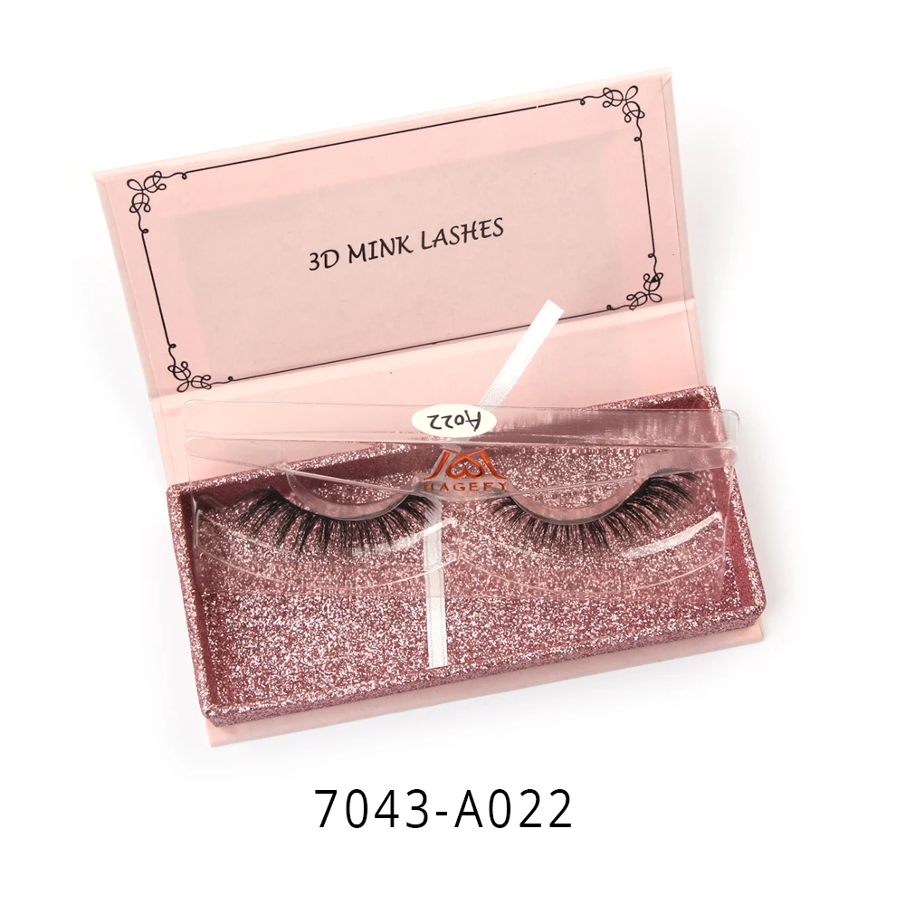 

High Quality Cosmetic Beauty Tools Reusable Real Mink Eyelashes With Magnetic Boxes, Natural black