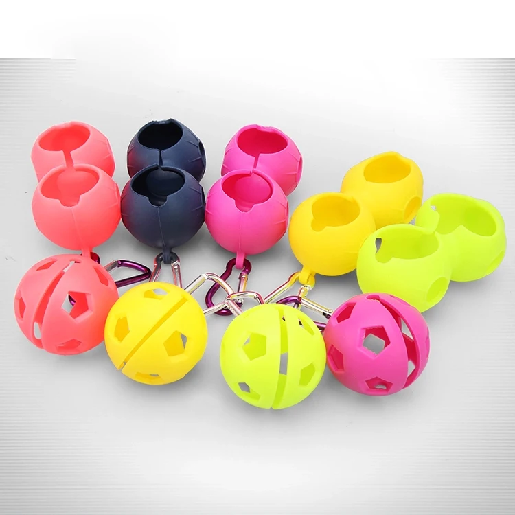 Colorful Silicone Golf Ball Holder Plastic Golf Ball Holder With