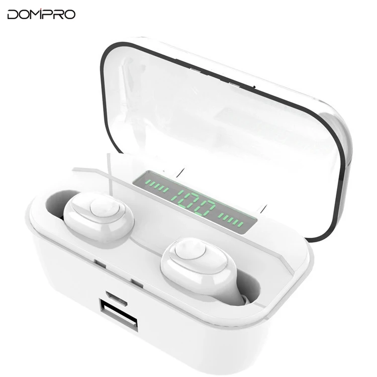 

True Wireless Earbuds Headphones Touch Control with Wireless Charging Case Stereo Sport Earphone