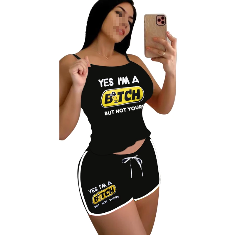 

Women Pajamas Whole Snack Spaghetti Crop Top Lemon Printed Juice Vest And Candy Sleepwear Shorts Sets