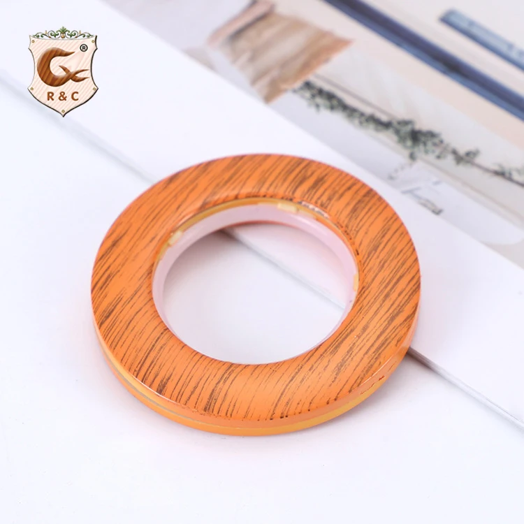 

R&C 2021 Modern Hot Sale ABS Plastic Curtain Eyelet Ring, Plastic Rings for Curtains Tape Eyelets 75 mm Grommet Accessories/, Natural,orange,brown,red