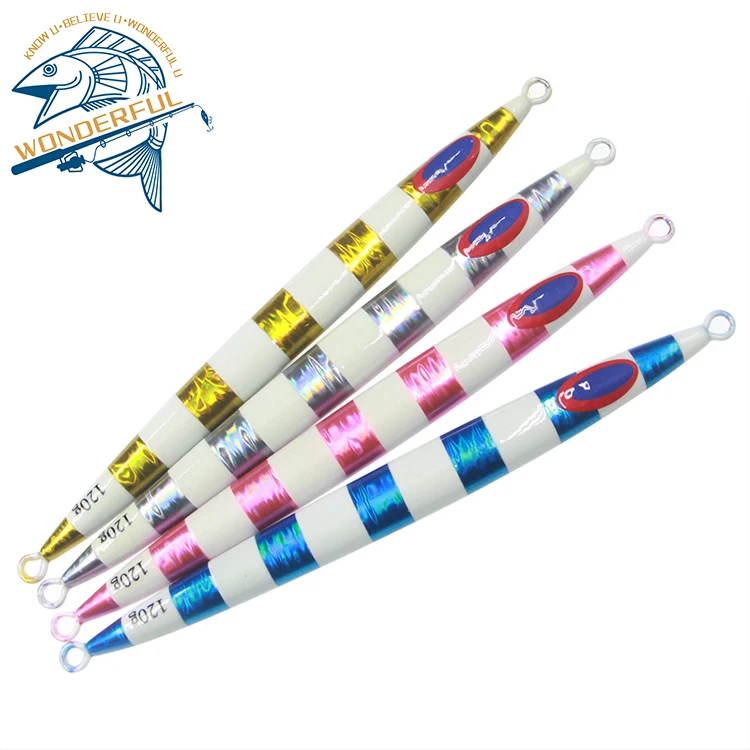 

Wholesale 120g150g200g250g300g400g Multi Color Hard Metal Fishing Tackle Bait Big Game Lead Luminous Heavy Sinking Jigging Lure