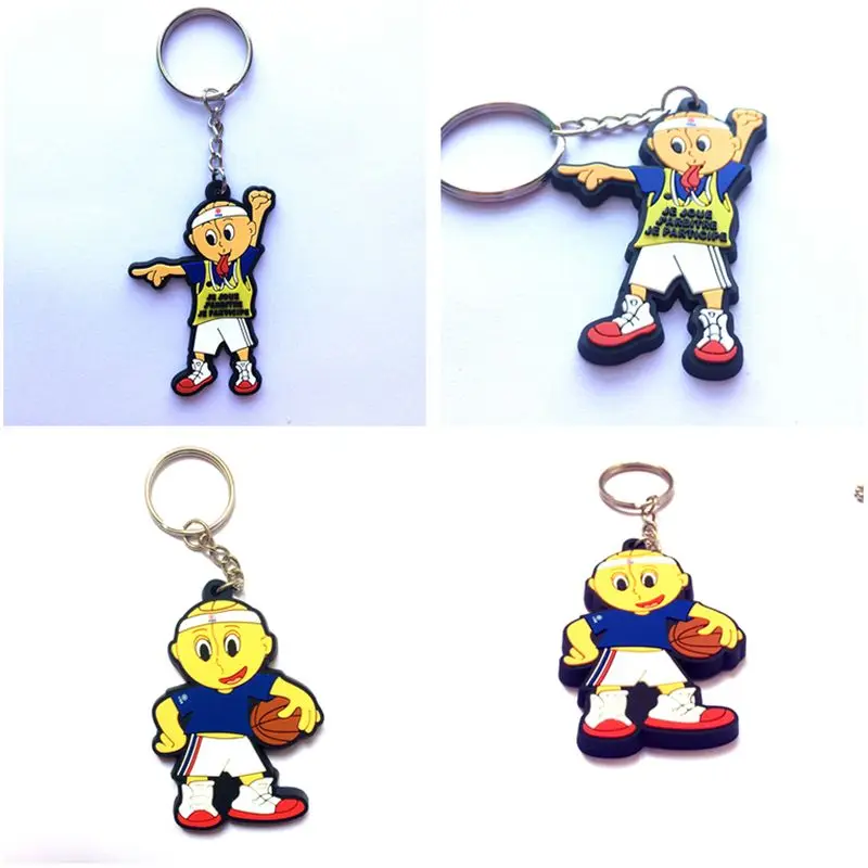 rubber cartoon key rings