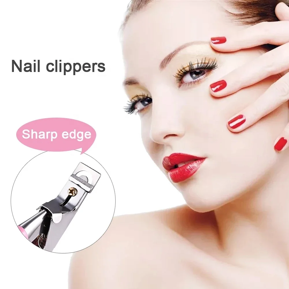 

Hot sale the new popular one-word cut sharp U-shaped nail clippers false nails phototherapy extension false nail manicure, Same as picture