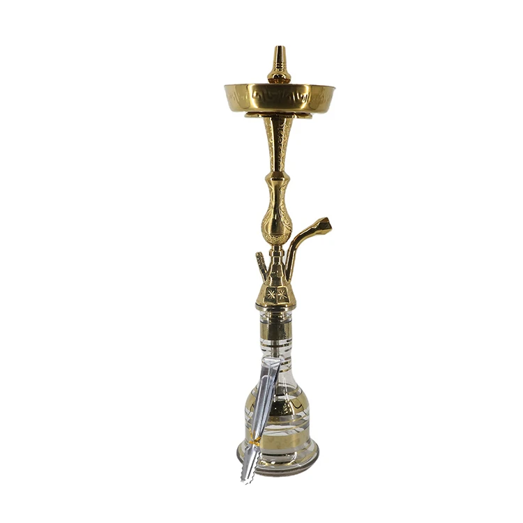 

High Quality Zinc Hookah And Brass Hookah Shisha Wholesale Copper Hookah, Golden