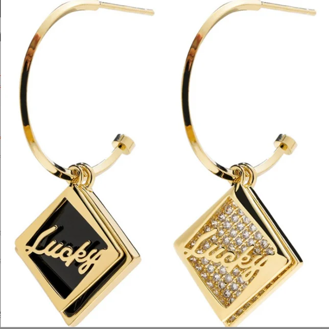 Korean New fashion diamond geo