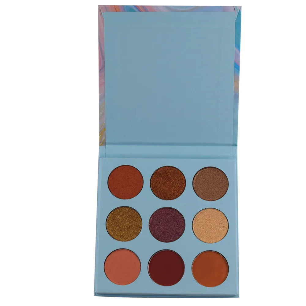 

Rebranding 9 colors eyeshadow palette wholesale makeup custom high pigment private label eyeshadow palette