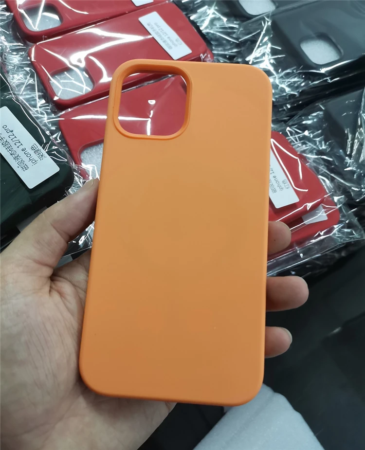 新款硅胶magsafe手机壳适用于iphone 12 pro max迷你磁性光滑柔软无线