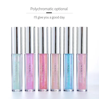 

Mermaid Lip Shimmer Lipstick Lipgloss Shiny Glitter Long Lasting Liquid Metallic Lip Gloss, As photo