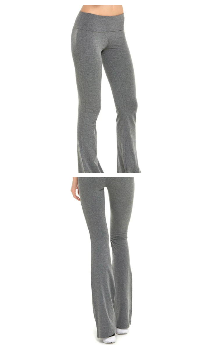 Cheap Ladies Flare Slim Fit Casual Fashion Bootleg Fitness Gym Trousers