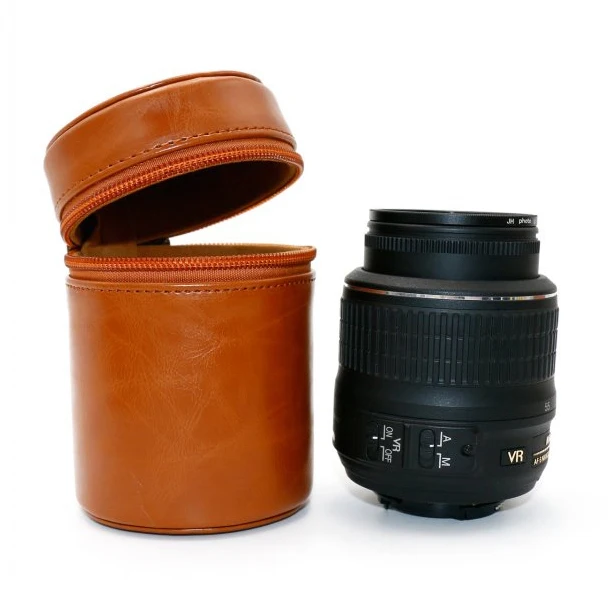

leather protection against bump SLR accessories camera lens storage bag