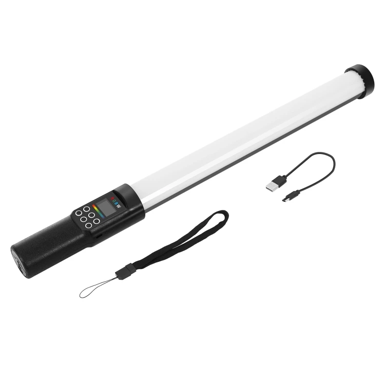 

RGB Colorful LED Stick Fill Light Handheld LED Flash Light Stick Photographic Lighting, Black