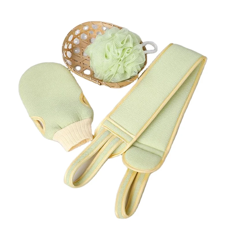 

Professional 3pcs Bath Exfoliating Belt Body Shower Long Back Bath Scrub Belt and Sponge Ball Set