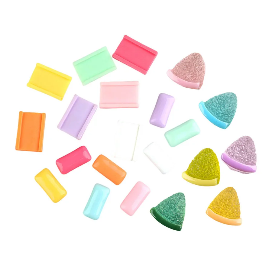 Hot Sale Lovely Miniature Chewing Gum Watermelon Sweet Design Resin Cabochon for Diy Craft
