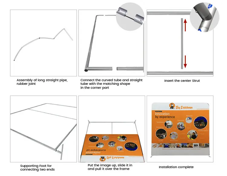 Custom Printed Stand Portable Equipment trade show marketing displays 10x20 booth