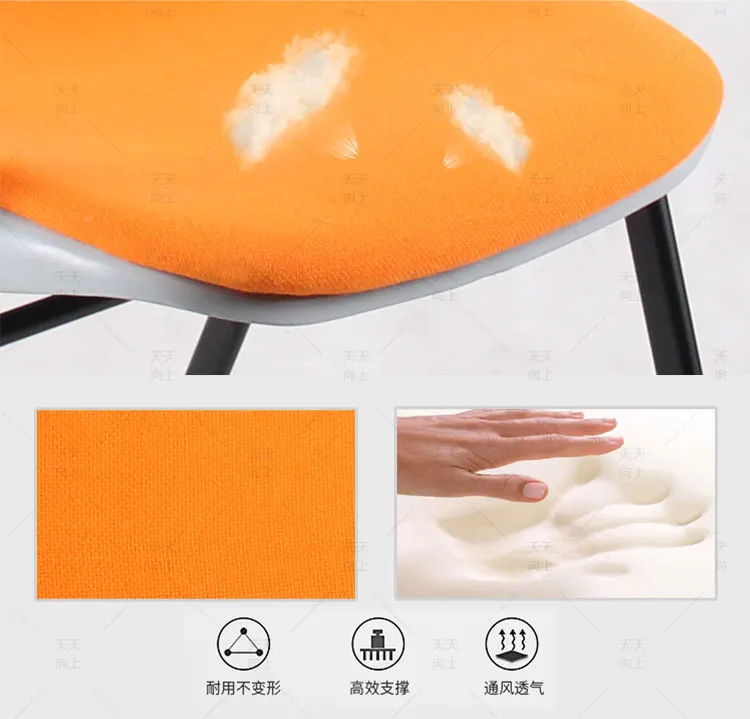 Stackable Training Chairs School Writing Chairs with Removable Tablet PP Institutional Chair