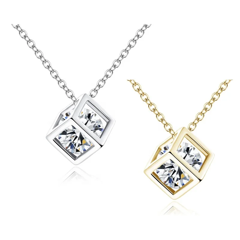

Fashion Luxury Square Jewelry Personalized Alloy Pendant Necklaces For Women's Accessories N03
