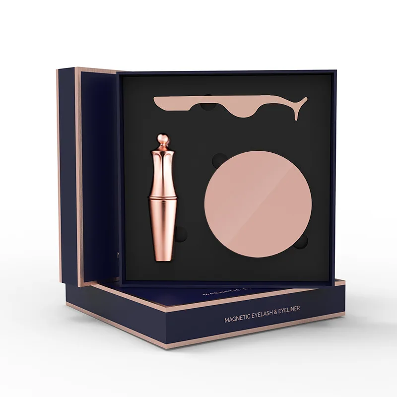 

Superior quality magnetic eyelash kits 2 pairs magnetic eyelash & magnetic eyeliner & Tweezer kits with gift box packaging