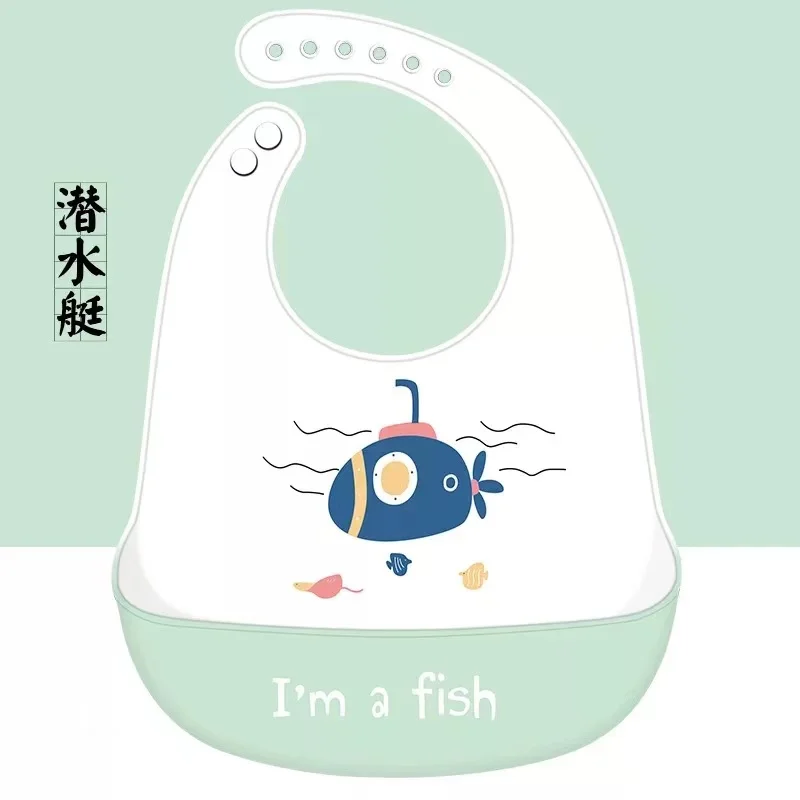 

2021 silicone custom baby bib waterproof baby bib new products Silicone baby bibs