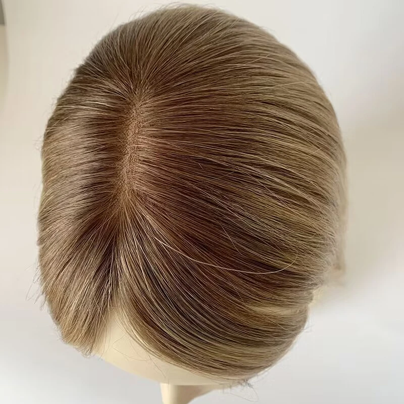 Hand Made Virgin European Remy Human Hair Silk Base Closure Toppers 130% Density Women's Topper