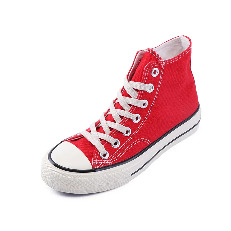 

Young Fashion High Top Red canvas shoes