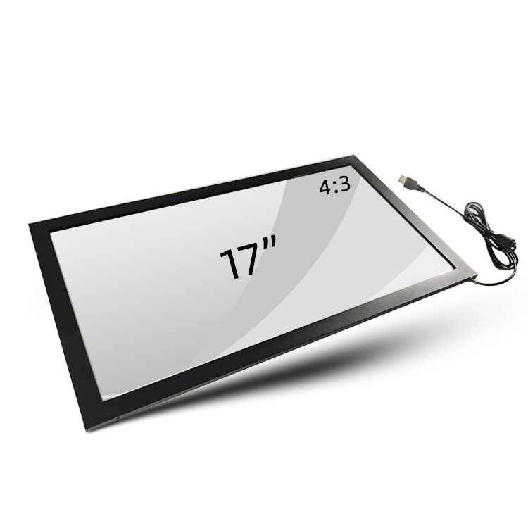 

17 inch 4:3 High Quality Multi Touch Screen Ffactory Custom touch screen overlay frame with Toughened glass, Black