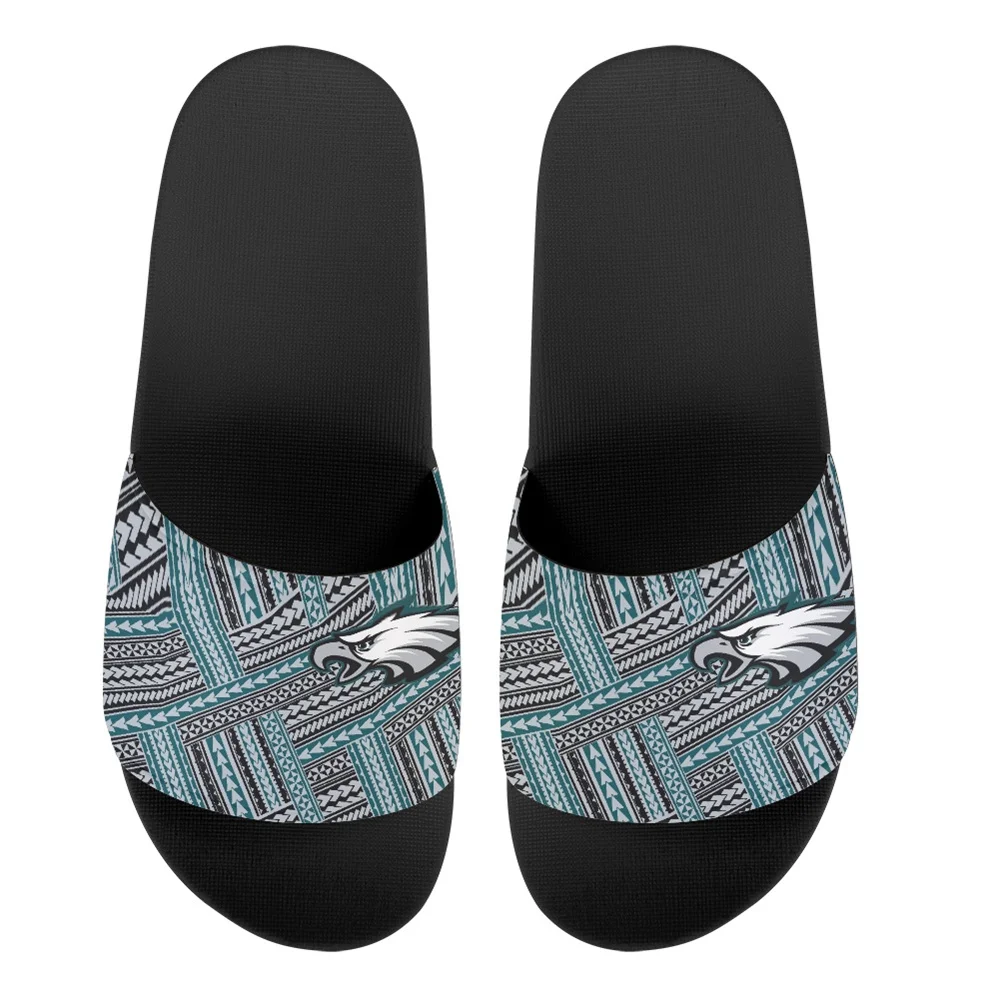 

Print On Demand Polynesian Tribal TEAM football Eagles Non Slip women's Sandal Slippers Custom Casual ladies Flat slippers 2022
