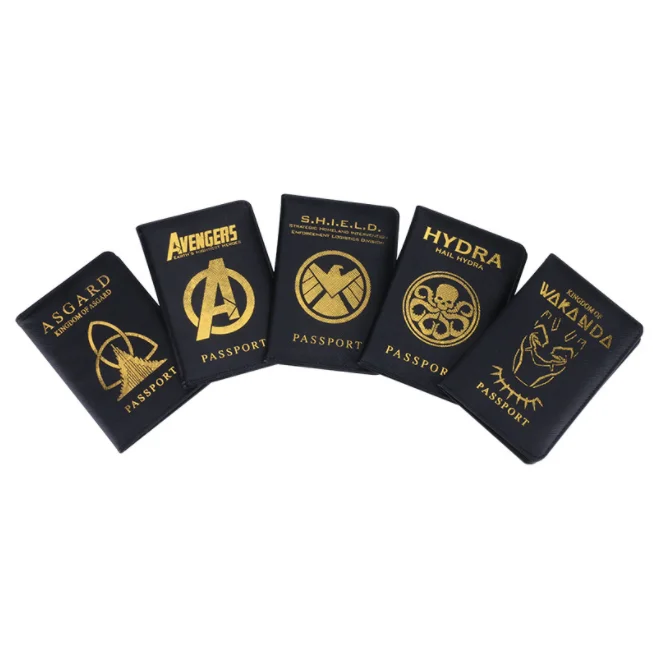 

Fashion Movie Series Avenger Shield Passport Cover Holder for Women Men gift