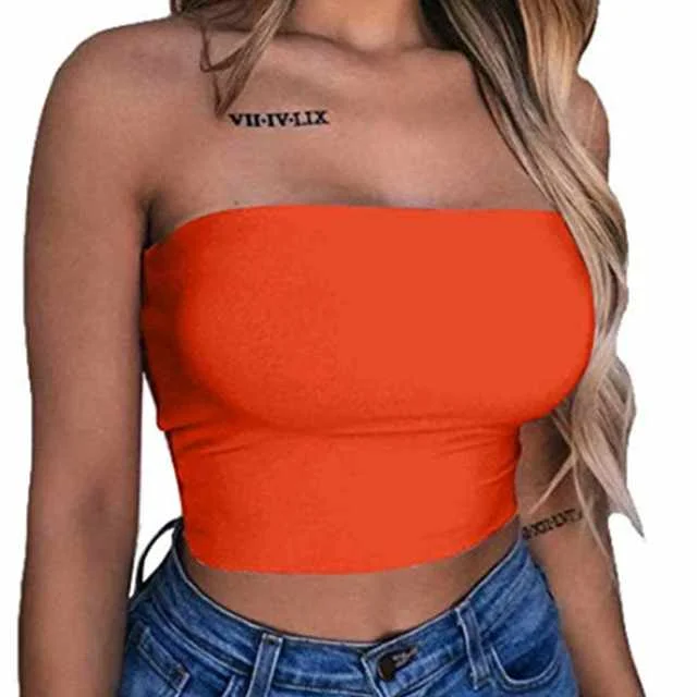 

Spring And Summer Hot Sale Ladies Solid Color Sexy Slim Cropped Women's Top T-shirt Top, Picture color