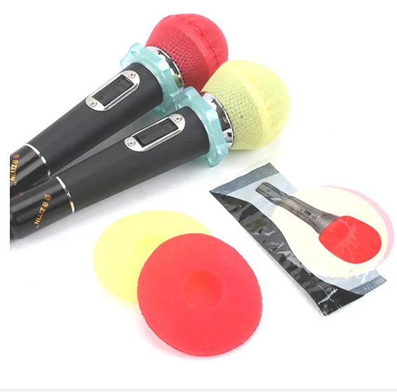 

Free Shipping Cheap colorful KTV Mic Cover Disposable Microphone Cover