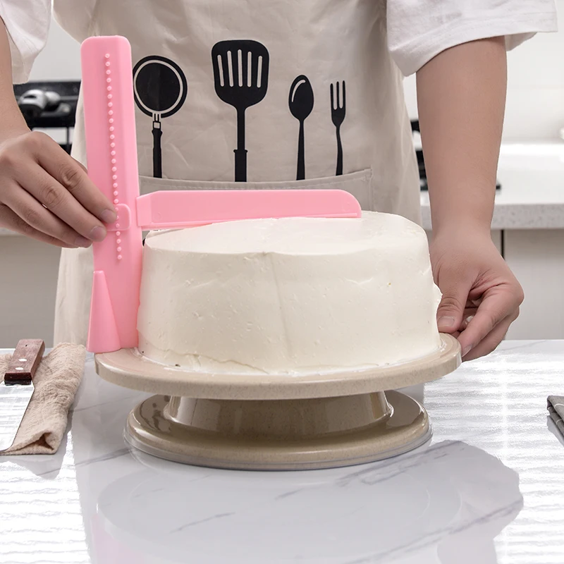 

Custom hot sale kitchen pastry cake baking round table cake rotating turntable