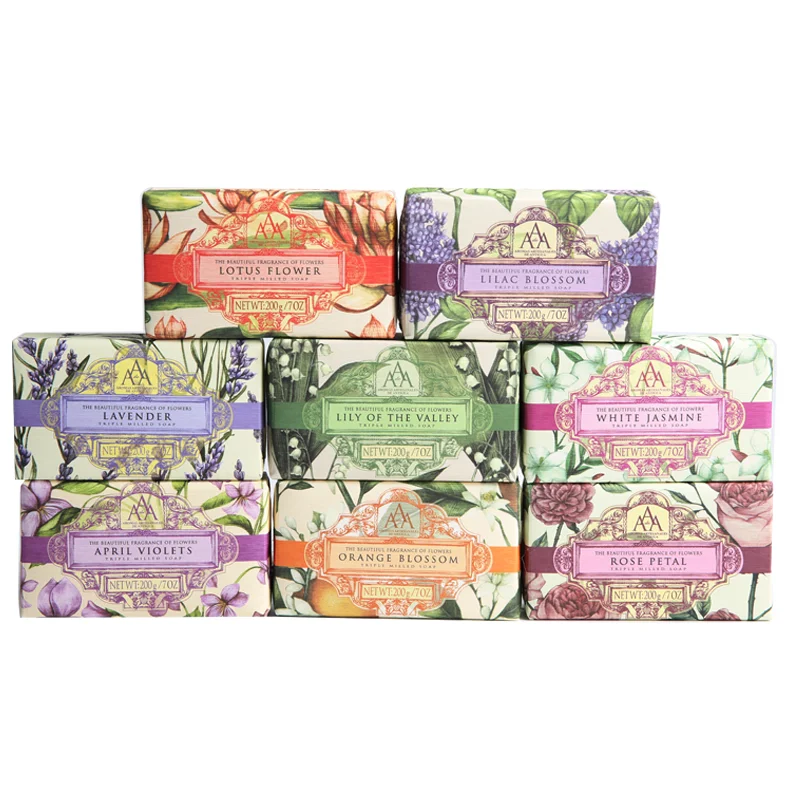 

Natural no chemical additions scented the flowers handmade soap OEM, Milk white