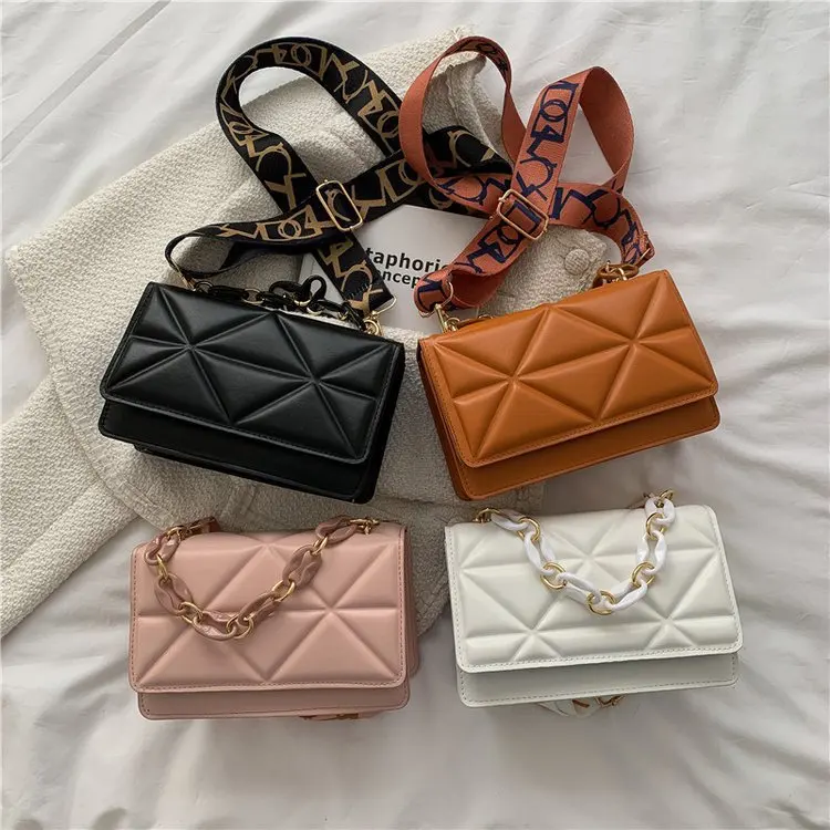 

Pu Shoulder Bags For Women 2023 Designer Lady Handbags And Purses Fashion Chain Messenger Crossbody Bags