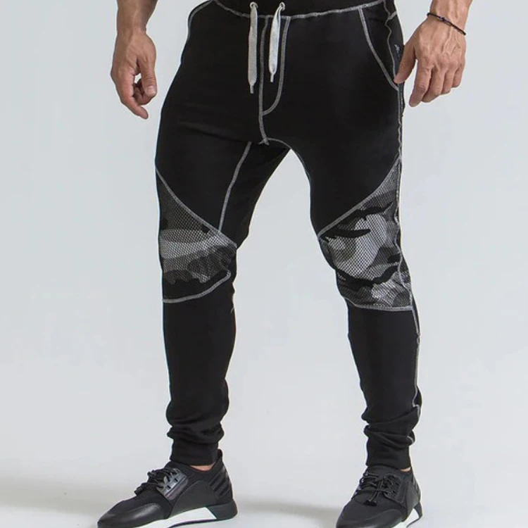 

2019 new Men Hot sale splice colour network jogging pants Muscular man Breathable Comfortable Fitness trousers, Colors
